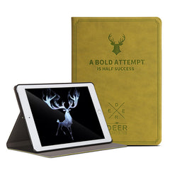 For 2017 New iPad 9.7 Retro Deer Pattern PU Leather Tablet Cover Case Capa Para forNew iPad 2017 Model A1822 +Film +Pen