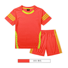 New Quick-drying fabric Football Suits Kids Soccer Uniform 2017 Summer Wear Short-sleeved Shirt Boy Set Children's Clothing Set