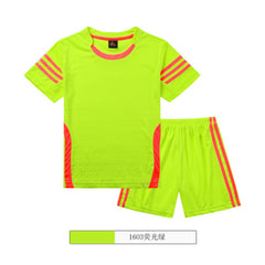 New Quick-drying fabric Football Suits Kids Soccer Uniform 2017 Summer Wear Short-sleeved Shirt Boy Set Children's Clothing Set