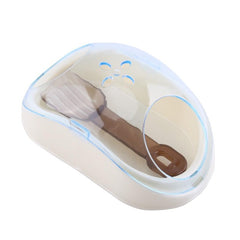 Cute Transparent Plastic Pet Hamster Mouse Bathroom Bath Sand Sauna Toilet Potty Box With Shovel Hamster Gerbil Rodent Mice Cage