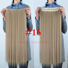 1 Pieces jeedou 5Clips Synthetic Clip in Hair Extensions One Piece Straight 24