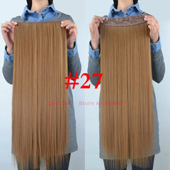 1 Pieces jeedou 5Clips Synthetic Clip in Hair Extensions One Piece Straight 24