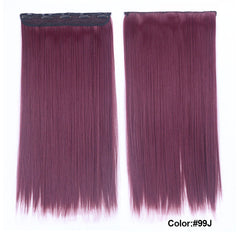 1 Pieces jeedou 5Clips Synthetic Clip in Hair Extensions One Piece Straight 24