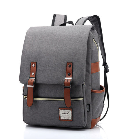 Casual Men Women Travel Laptop Backpack Vintage Canvas Men's Backpacks Student School Bag PT884